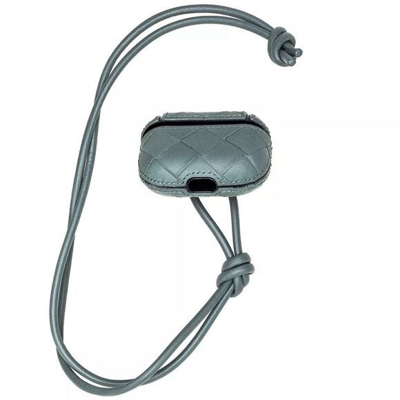 Bottega Veneta Intrecciato Apple Airpod Case Color SLATE NEW with Tag - Picture 3 of 8
